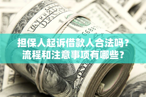 北京担保人起诉借款人合法吗？流程和注意事项有哪些？